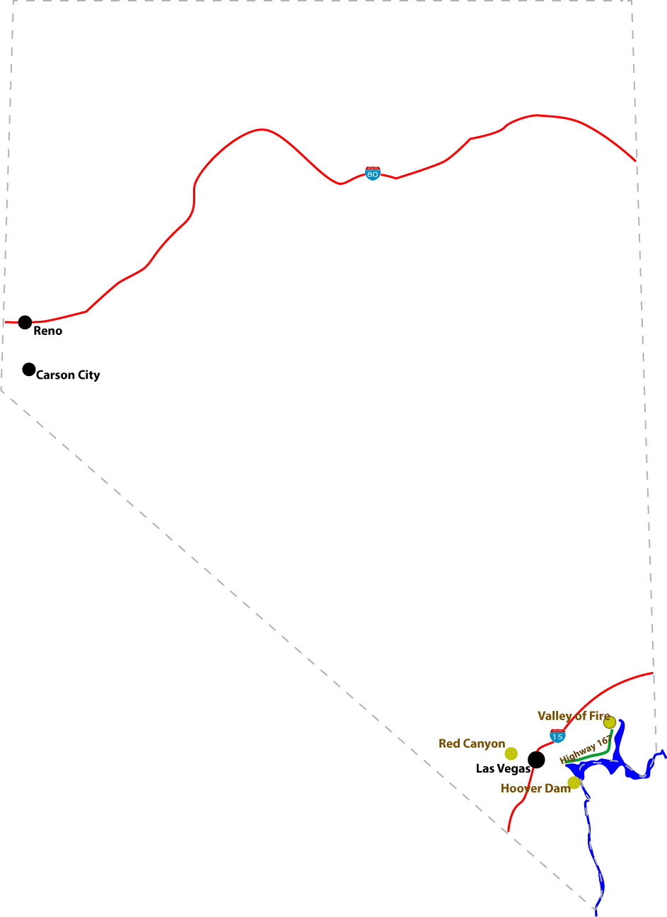 Karte Nevada