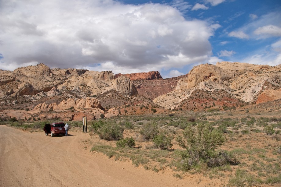 Berg hoch zum Burr Trail